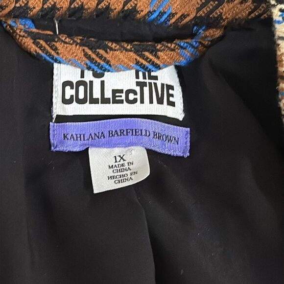 Future Collective Mismatched Houndstooth Oversized “Vintage” Academia Blazer D36 - Picture 6 of 9